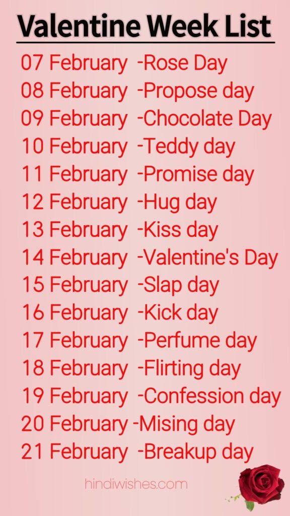 Anti Valentine Week Days List -01