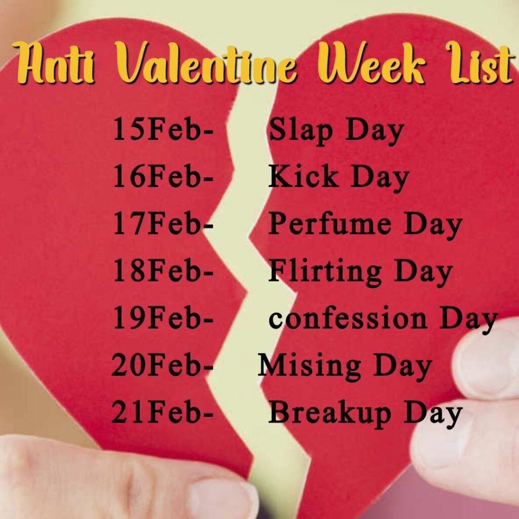 Valentine Week days | Anti Valentine Week Days 2025 -04