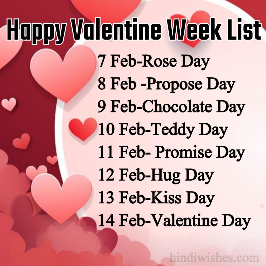 Valentine Week days | Anti Valentine Week Days 2025 -01