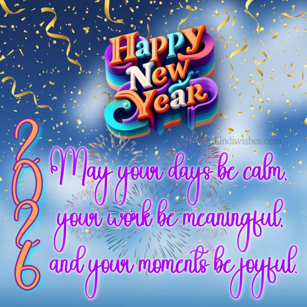 Happy New Year 2026 Minimal Design Image