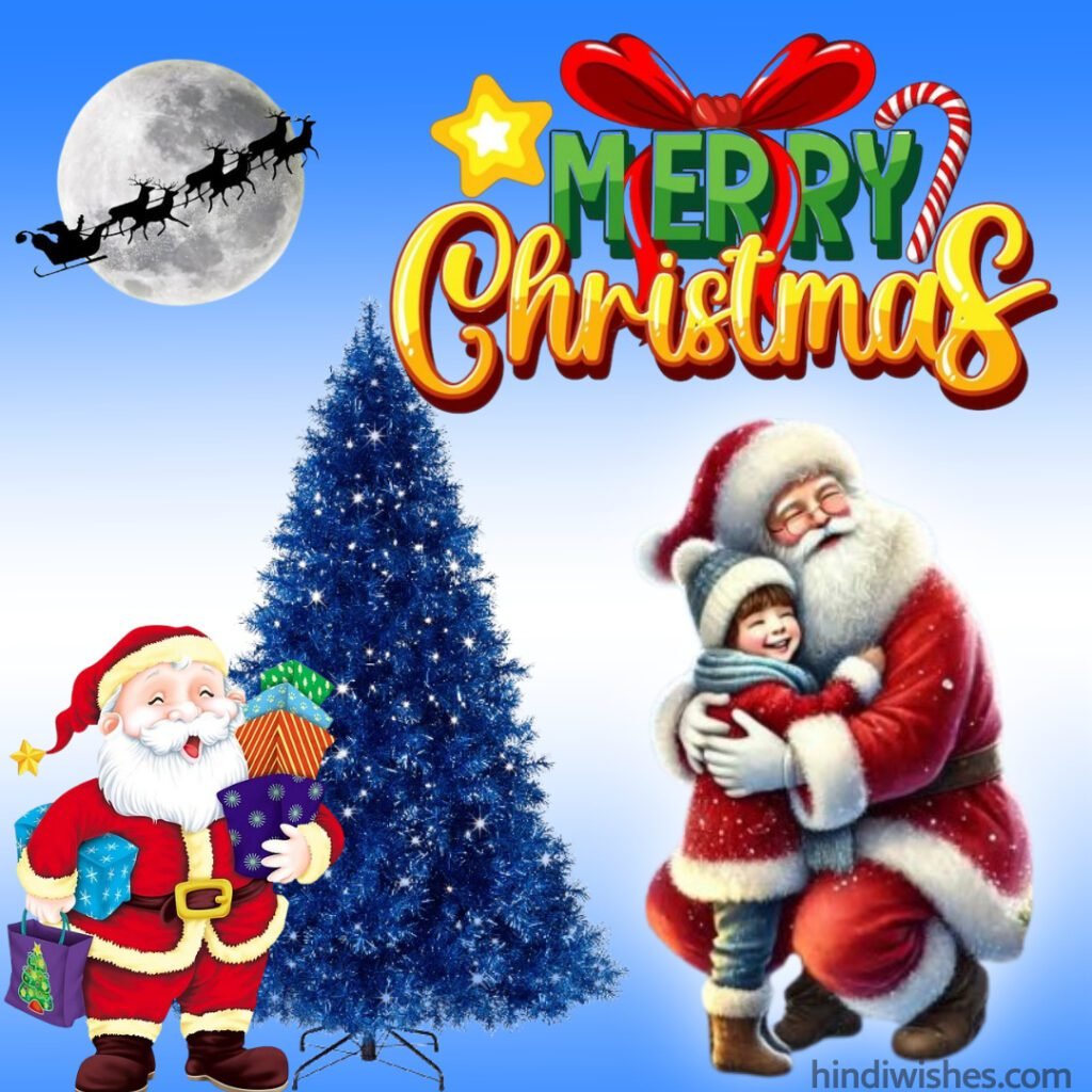 Merry Christmas 2025 wishes card with snowflakes and golden text