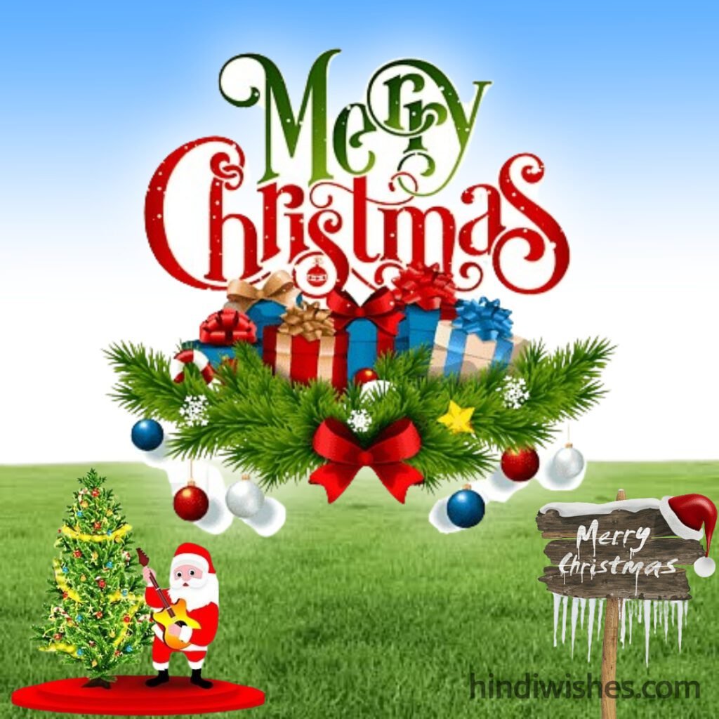 Peace on Earth – Serene winter night with Merry Christmas 2025 message