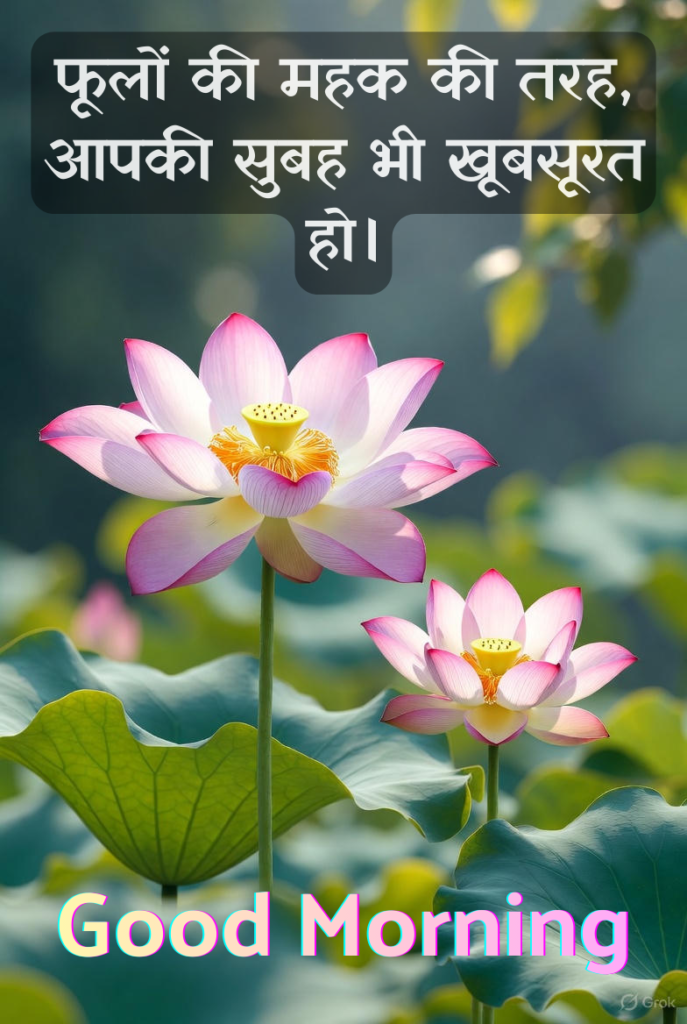 कमल की तरह आपका दिन शुद्ध और सुंदर हो – सुप्रभात!