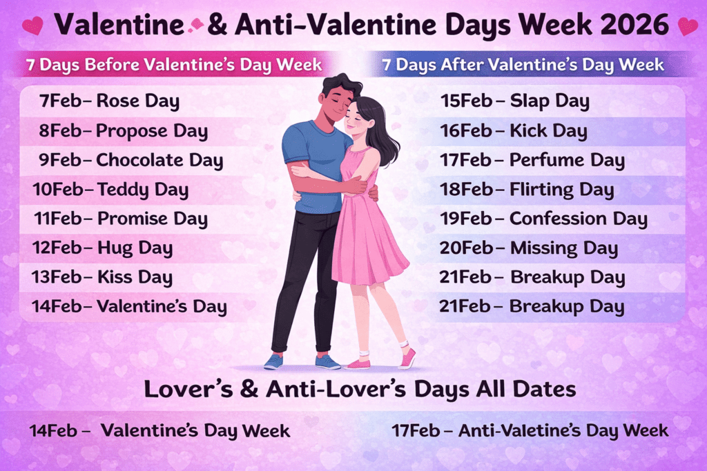 Valentine week 2026 - Anti Valentine Week 2026