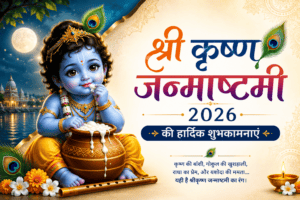 श्री कृष्ण जन्माष्टमी 2026 शुभकामना इमेज