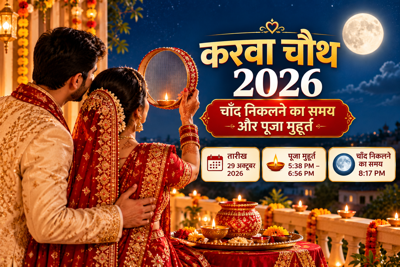 Karwa Chauth Moonrise time